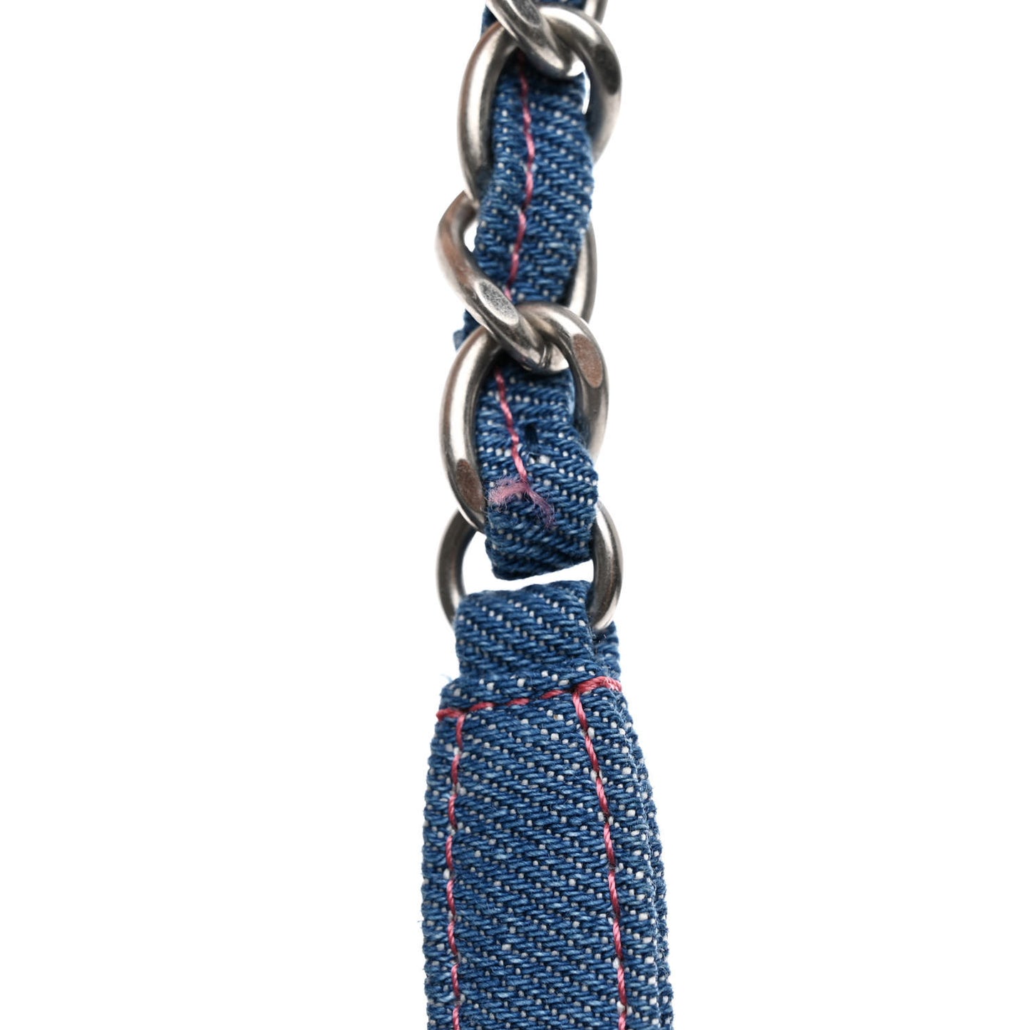 Denim Stitched Coco Beach Shopping Tote Blue