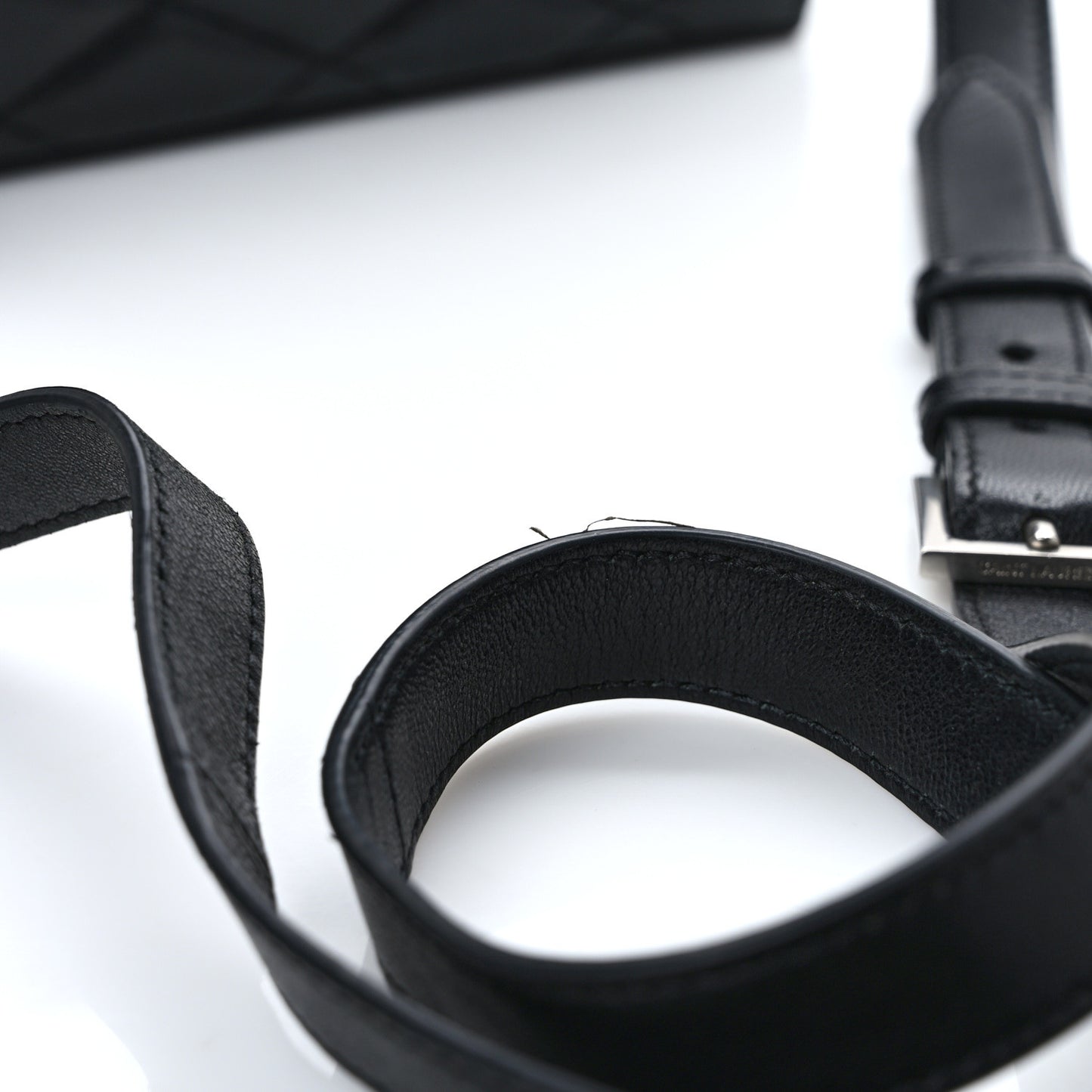 Lambskin Quilted Monogram June Box Bag Black