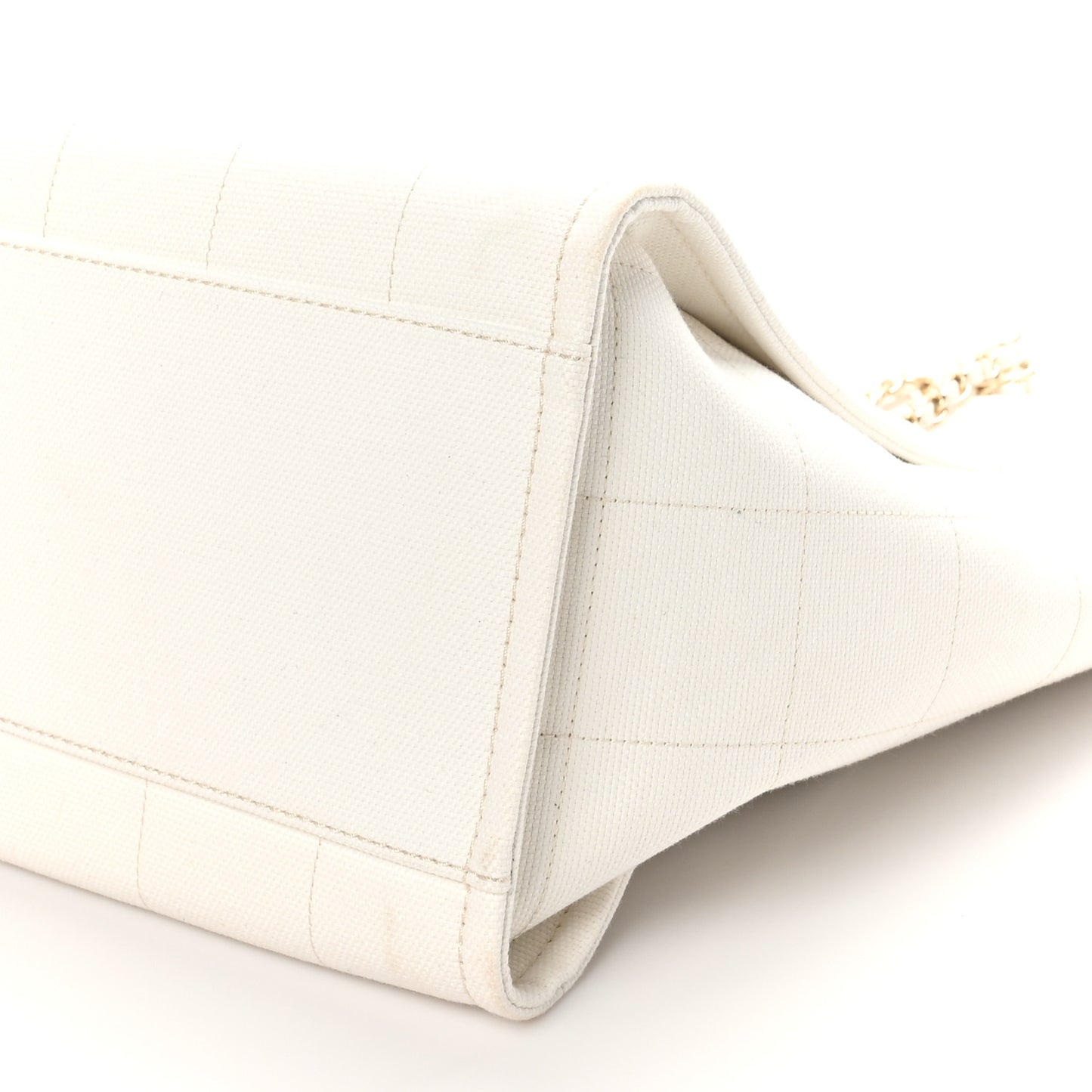 Cotton Medium Deauville Tote White