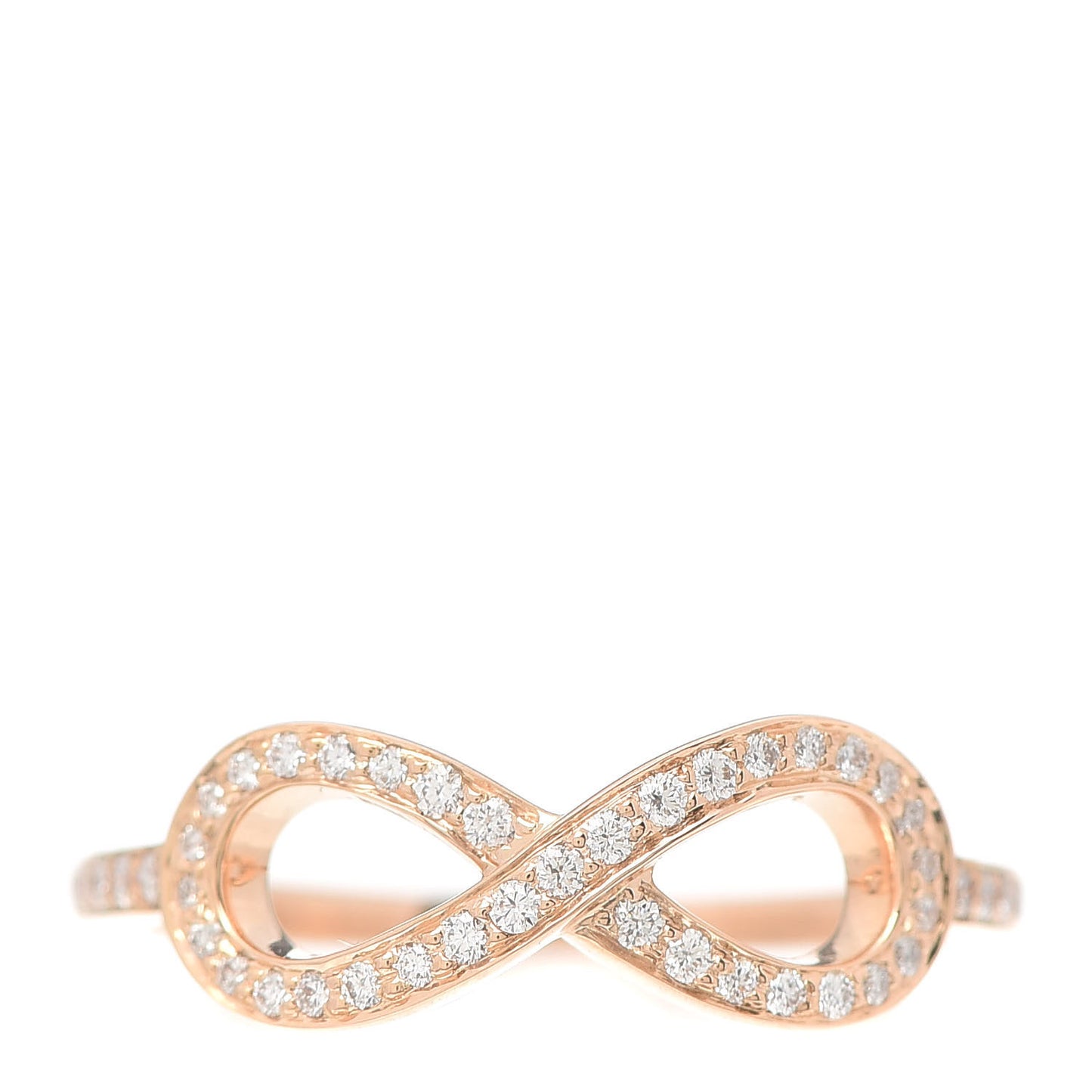 18K Rose Gold Diamond Infinity Ring 52 6