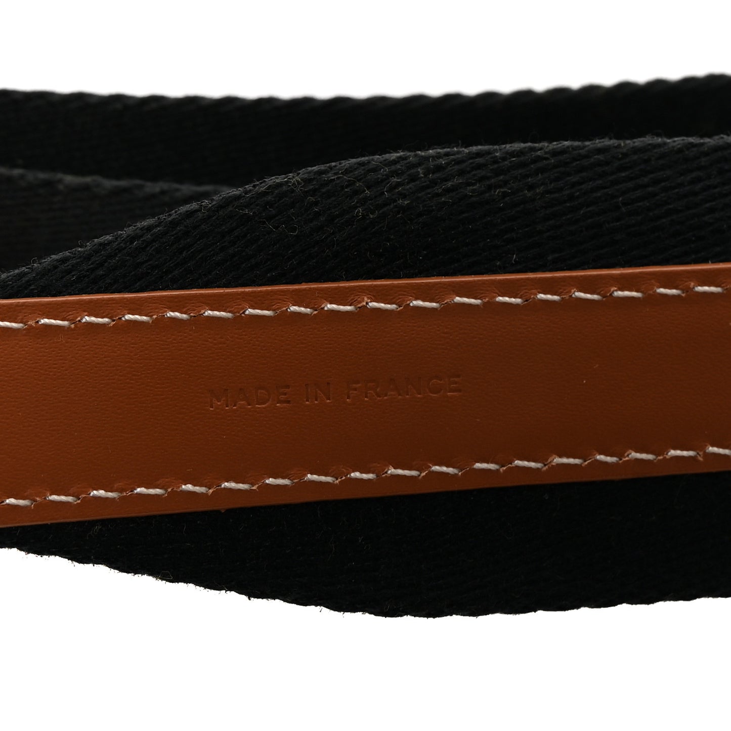 Canvas Calfskin Adjustable Shoulder Strap Black Gold