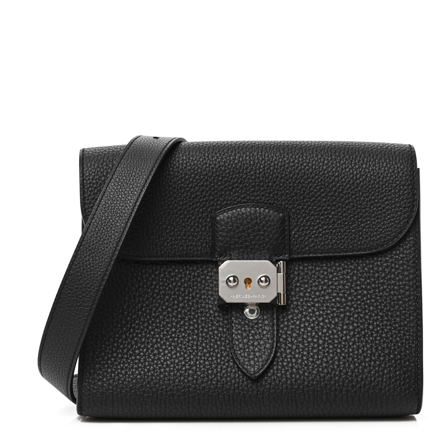 Hermes Togo Sac A Depeches 21 Messenger Bag Black 1 of 8