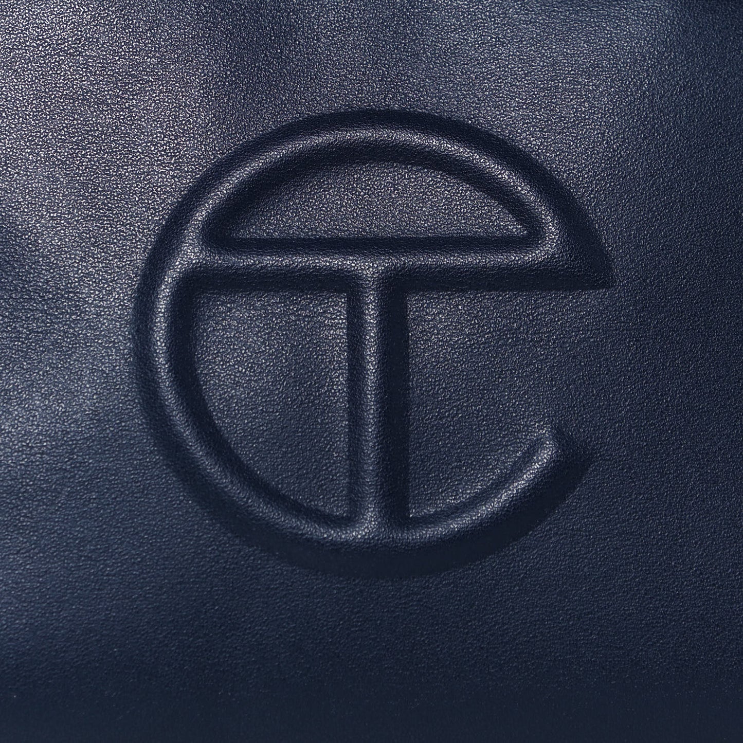 Vegan Leather Small Shopping Bag Navy