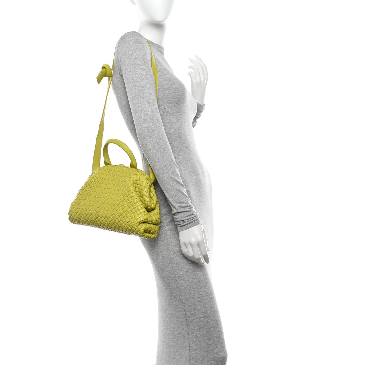 Nappa Intrecciato Small Padded The Handle Tote Kiwi