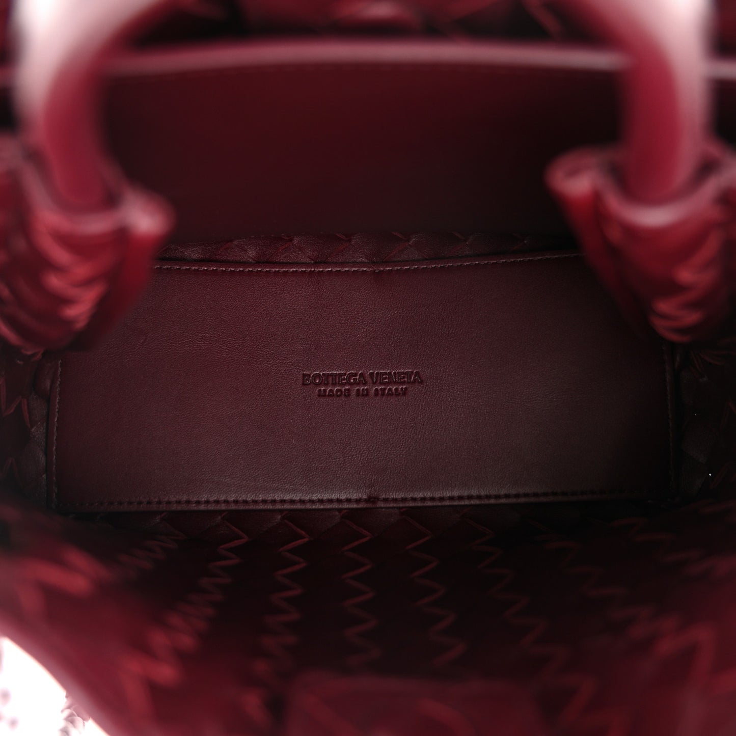 Nappa Intrecciato Small Andiamo Shoulder Bag Barolo