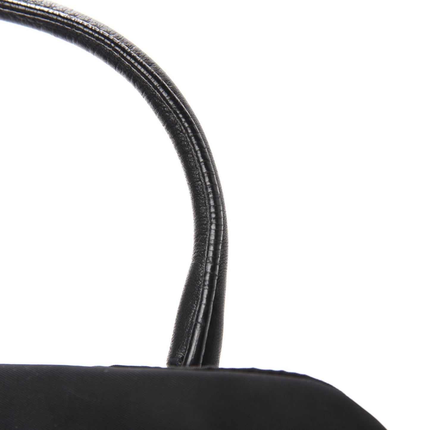 Tessuto Nylon Raso Bear Mini Handle Bag Black