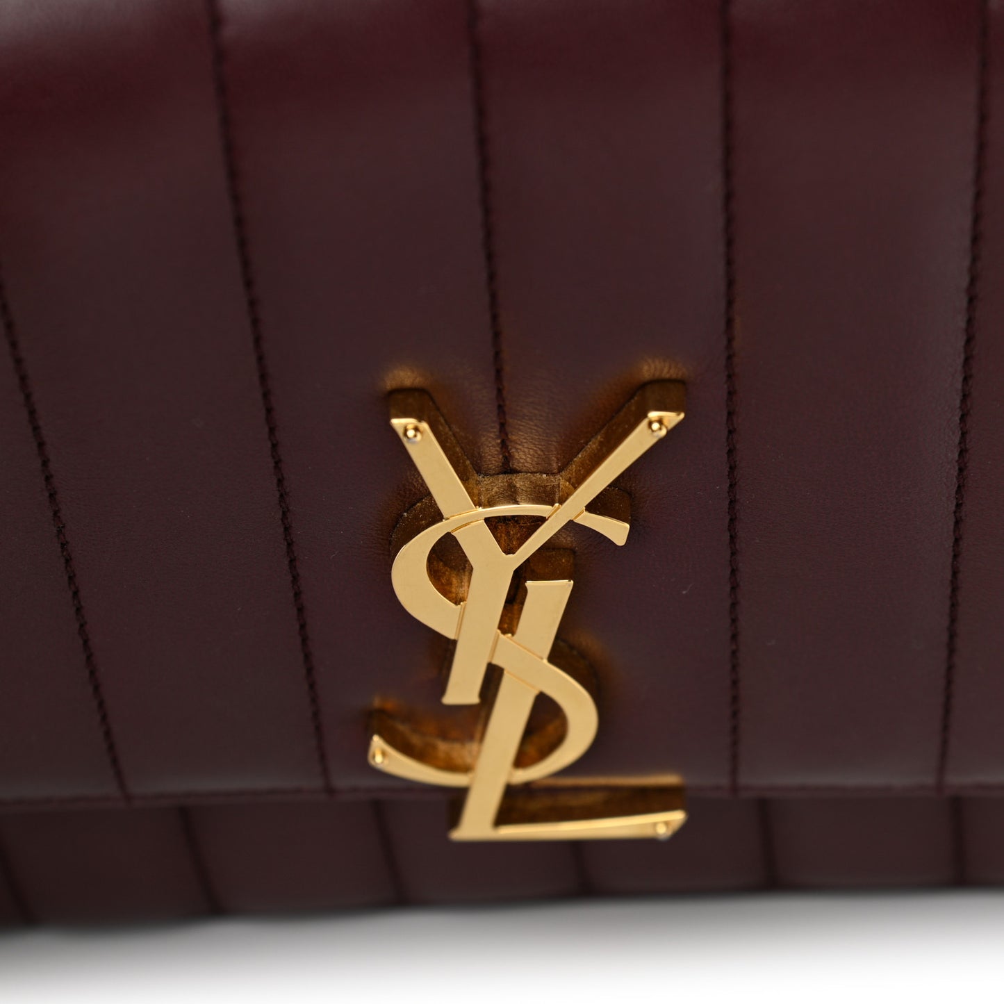 Lambskin Matelasse Monogram Medium Vicky Chain Bag Dark Legion Red