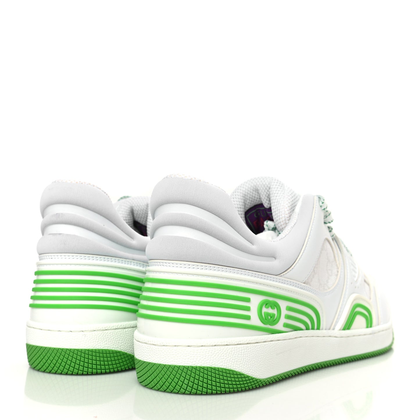 Demetra GG Supreme Basket Low Top Sneakers 9 Great White Green