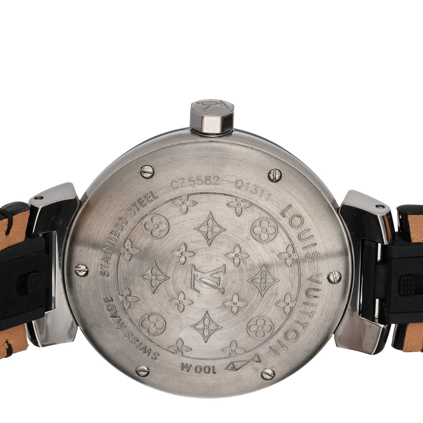 Stainless Steel Vernis 28mm Tambour Quartz Watch Brown
