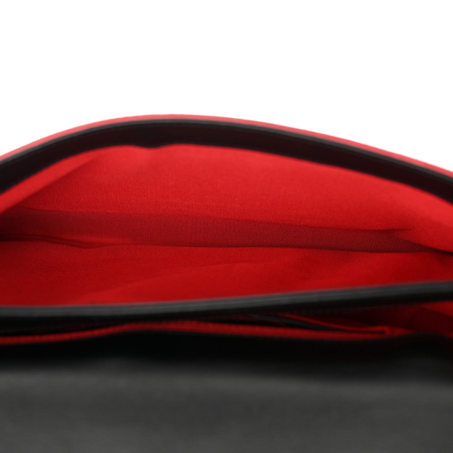 Christian Louboutin Calfskin Rougissime Flap Crossbody Clutch Black 6 of 12