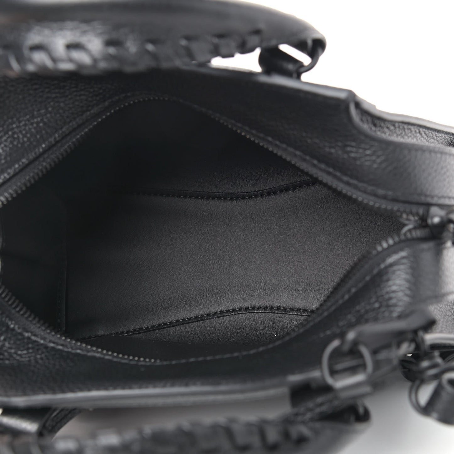 Grained Calfskin Neo Classic Black Hardware Mini City Black