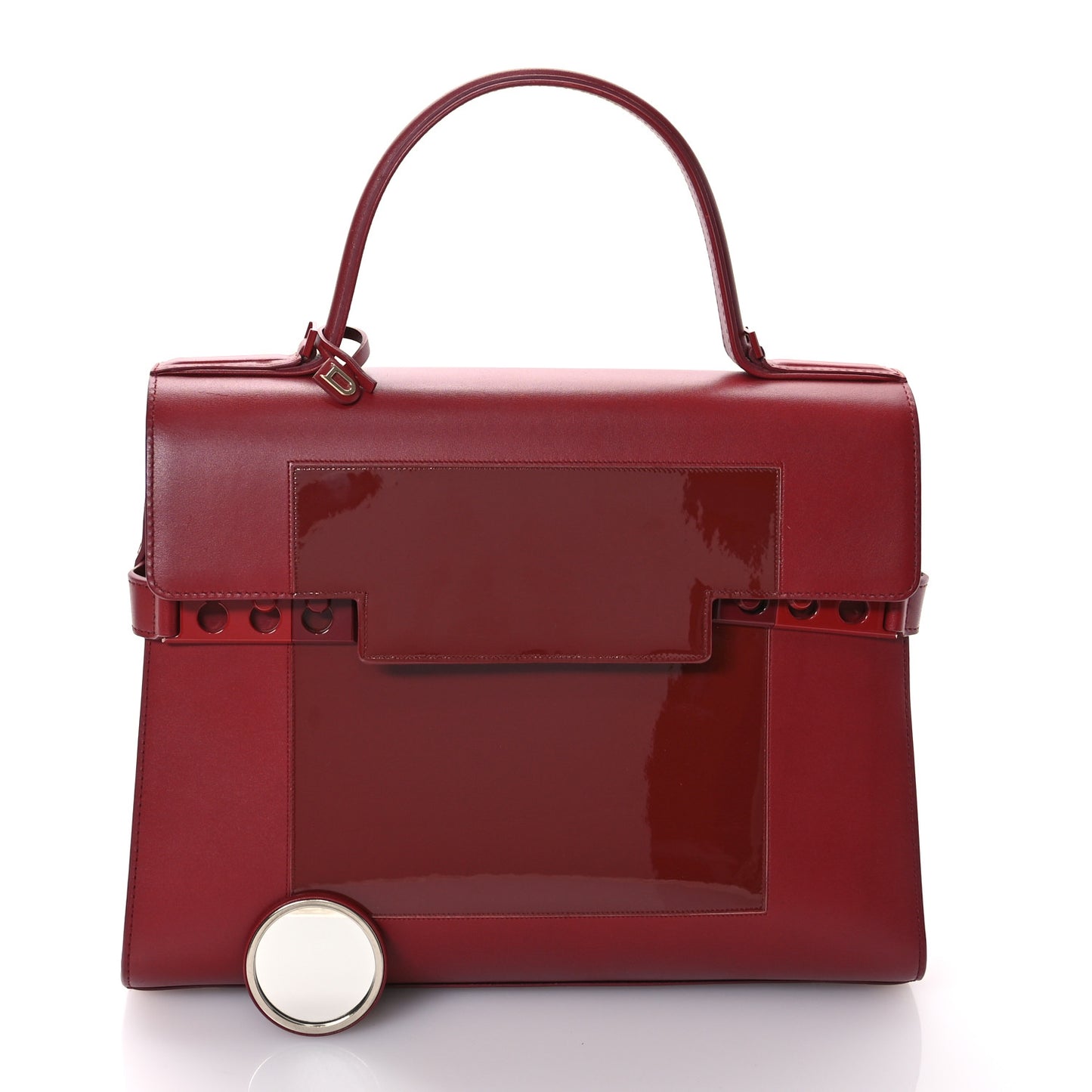 Calfskin Patent Calfskin GM Tempete Satchel Red