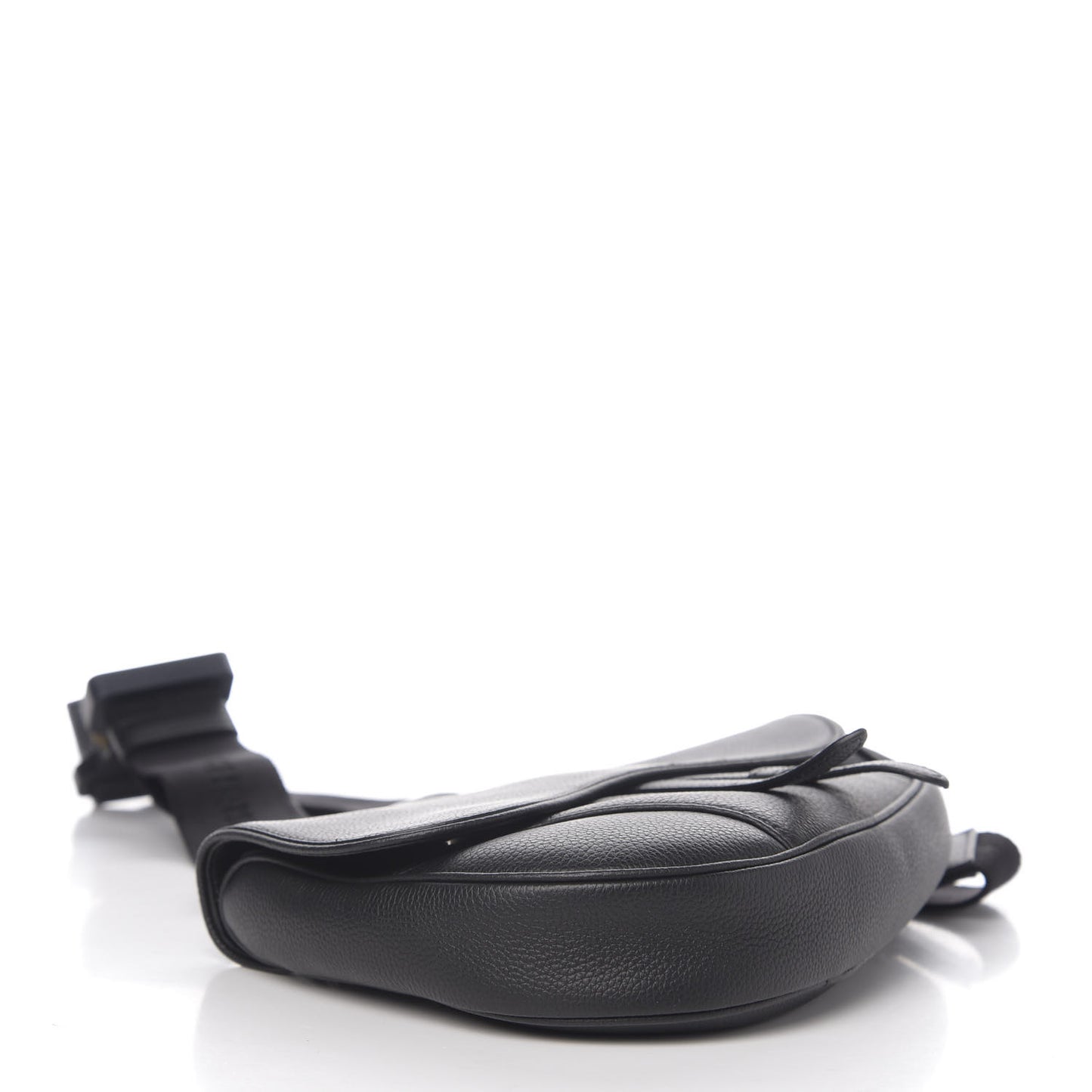 Calfskin Mens Saddle Bag Black