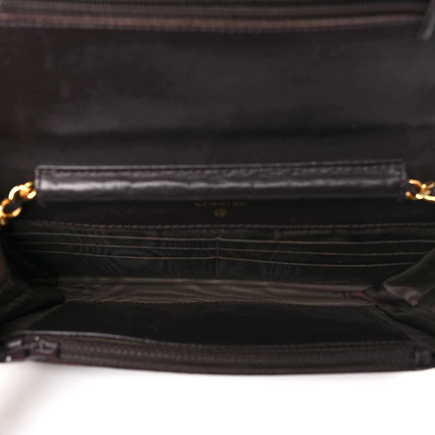 Suede Timeless CC Wallet on Chain WOC Brown