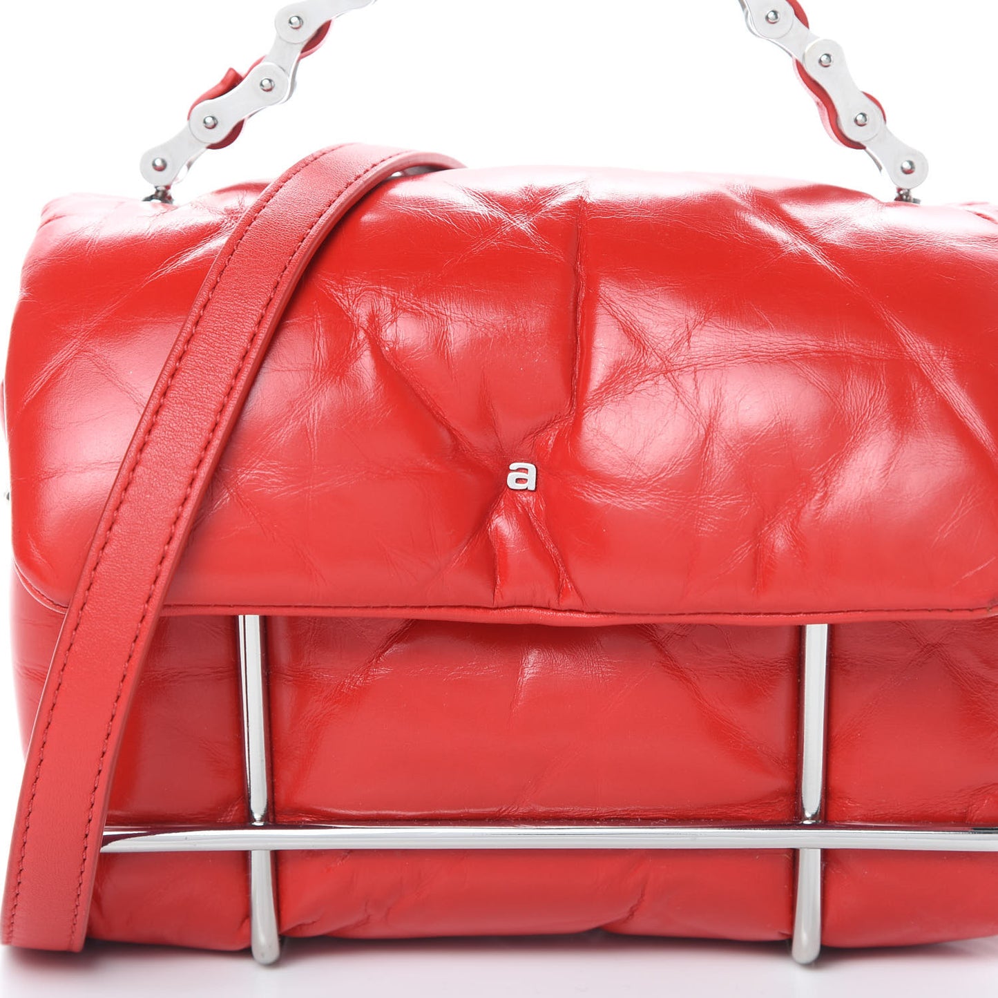 Calfskin Quilted Halo Xbody Bag Red