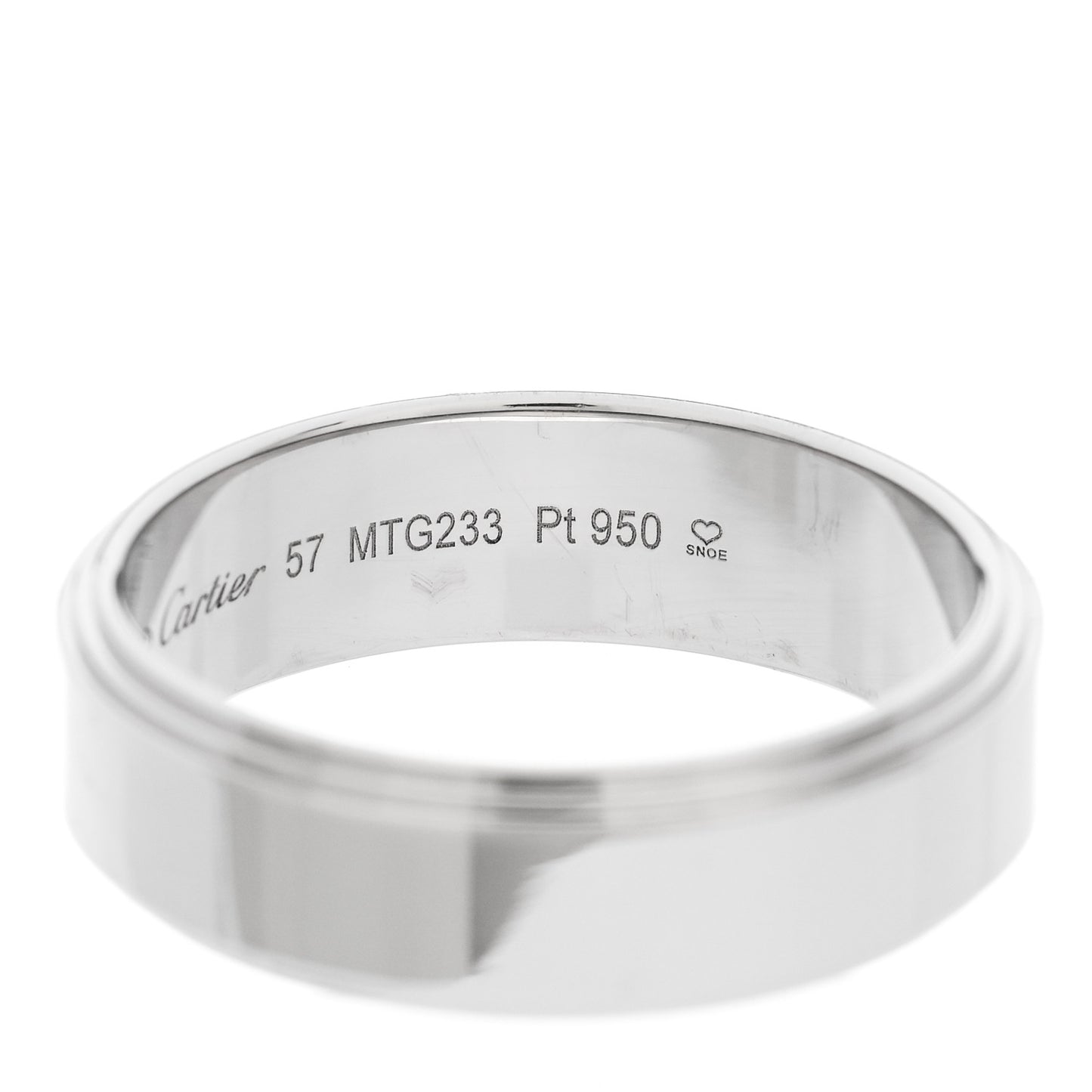 Platinum 6mm D'Amour Wedding Band Ring 57 8