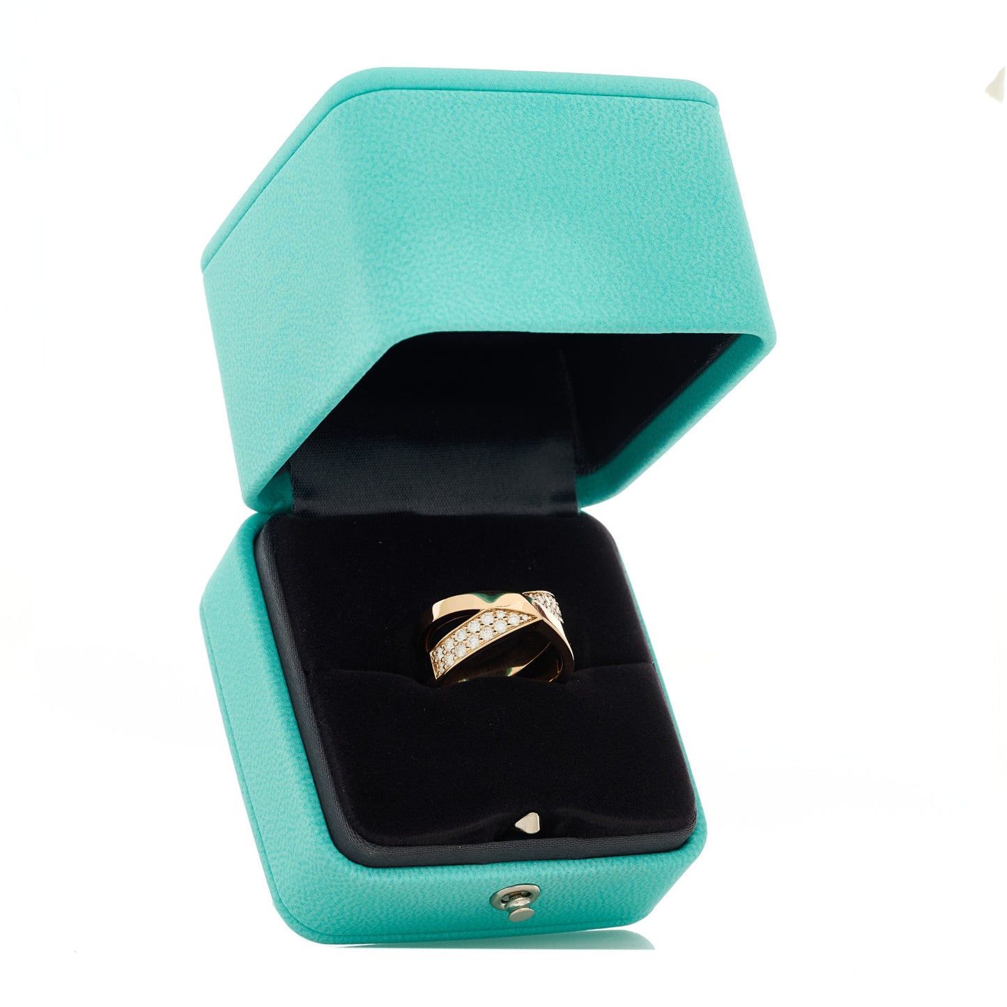 18K Rose Gold Diamond Atlas X Wide Ring 52 6