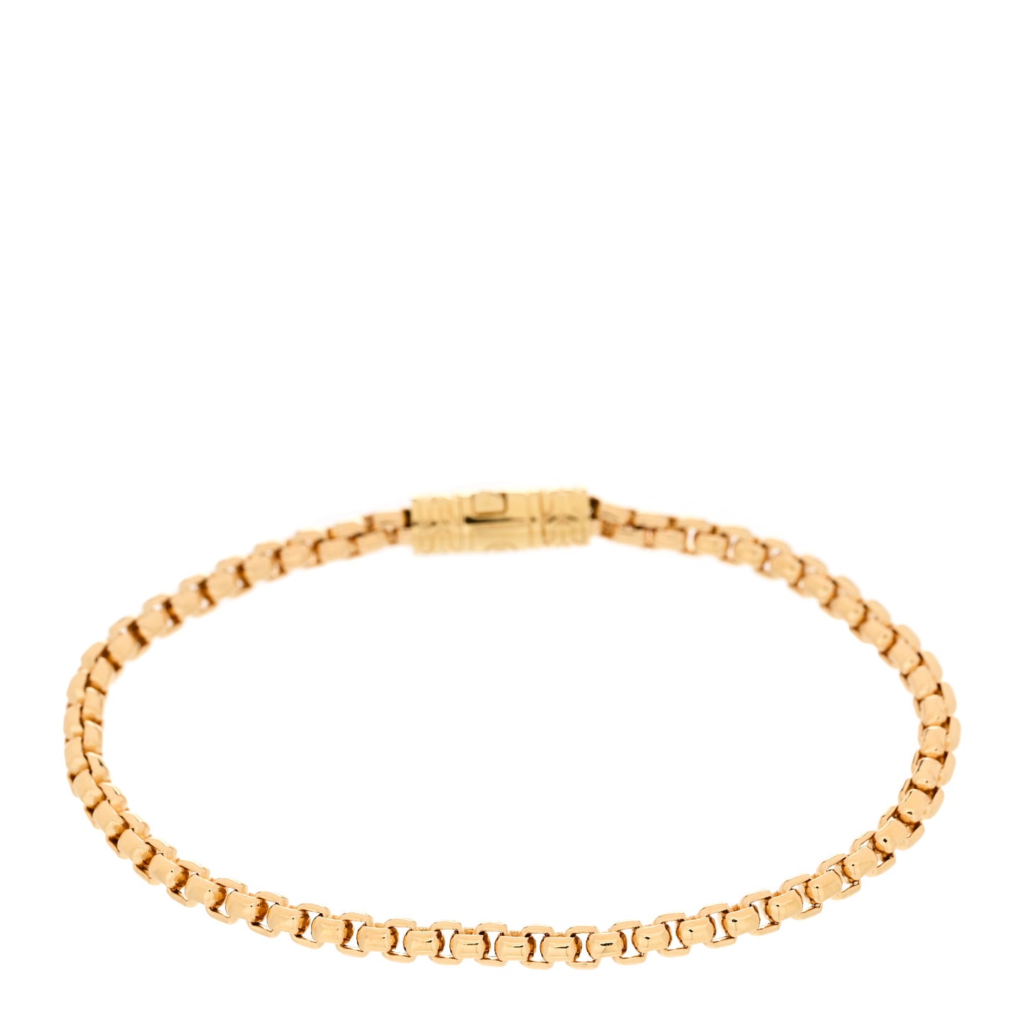 18K Yellow Gold 3.7mm Box Chain Bracelet