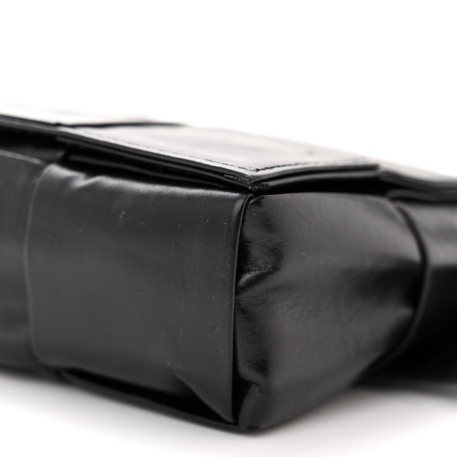 Bottega Veneta Paper Calfskin Intrecciato Cassette Belt Bag Black 9 of 9