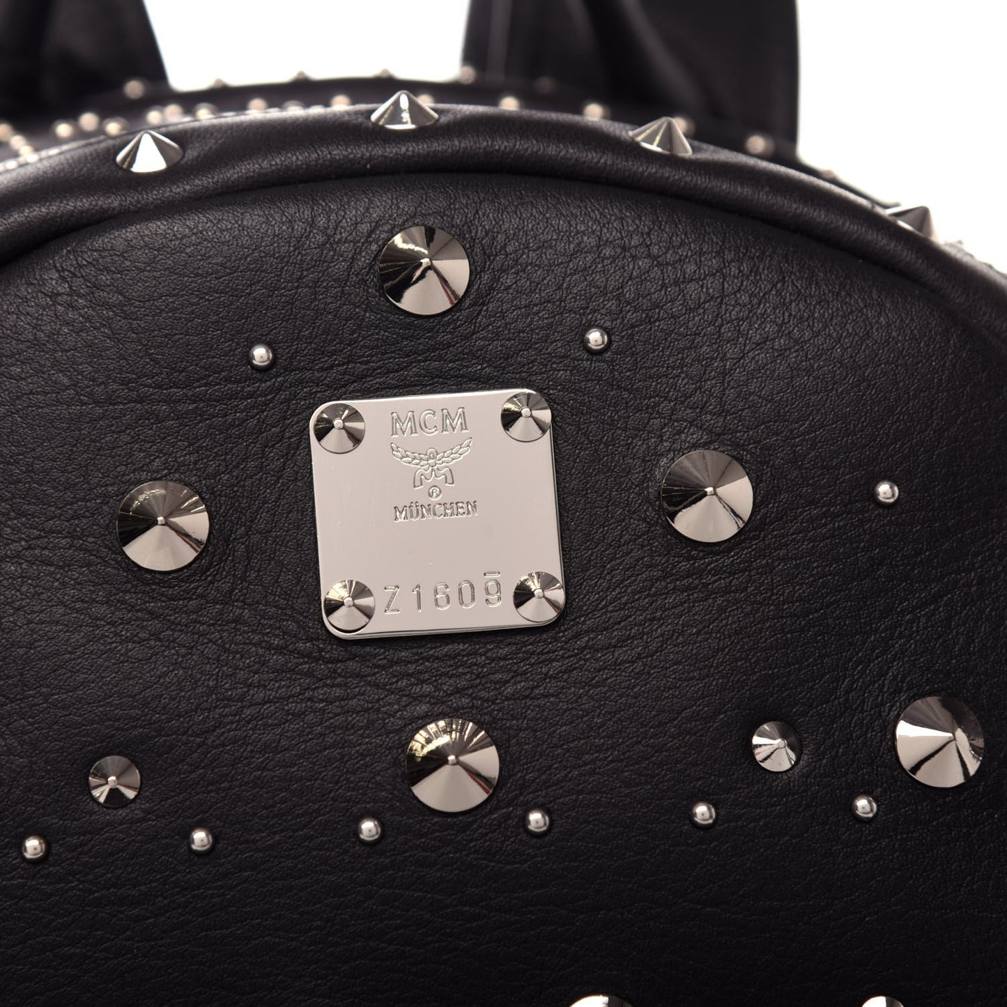 Calfskin Studded Small Stark Backpack Black
