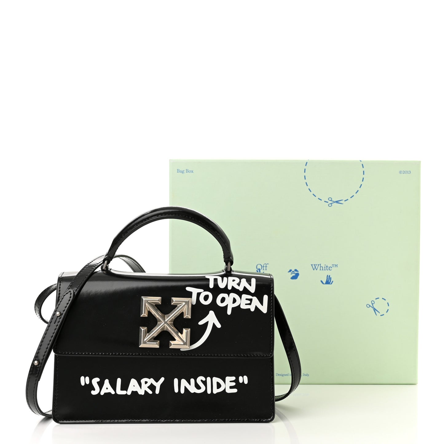 Calfskin Salary Jitney 1.4 Shoulder Bag Black