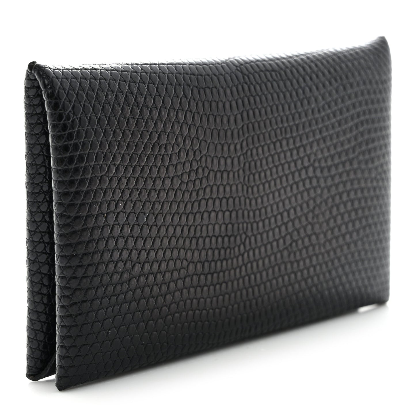 Lizard Calvi Card Case Black