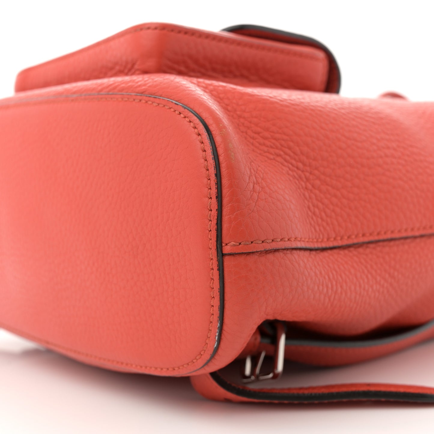Calfskin Small Bamboo Backpack Orange