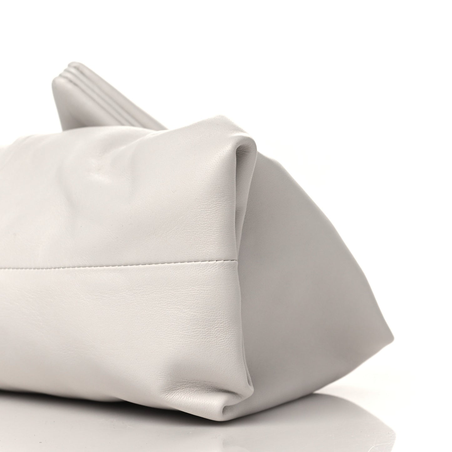 Lambskin BV Trine Clutch Bianco