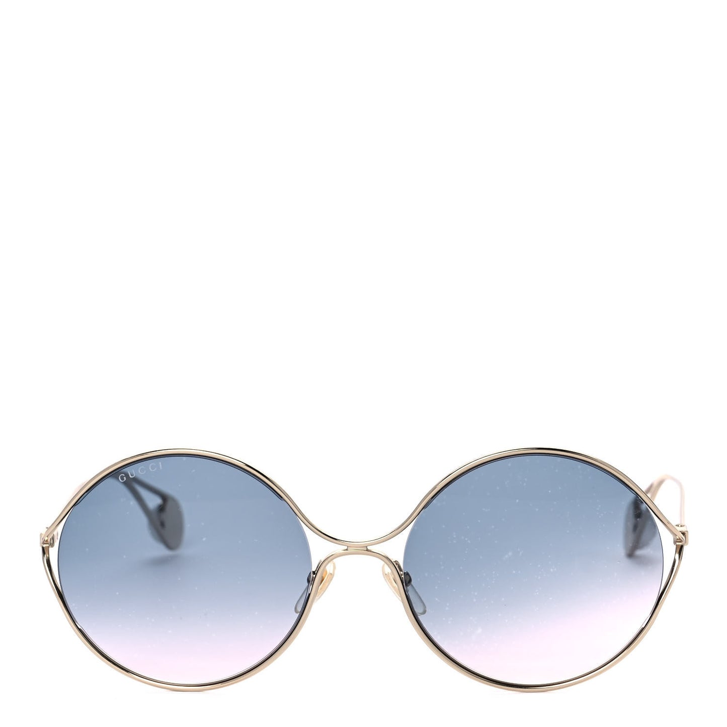 Round Pearl Tip Sunglasses GG0253S Gold