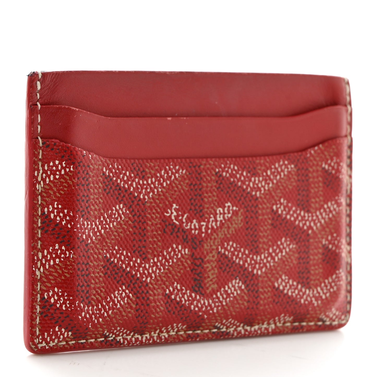 Goyardine Saint Sulpice Card Holder Red