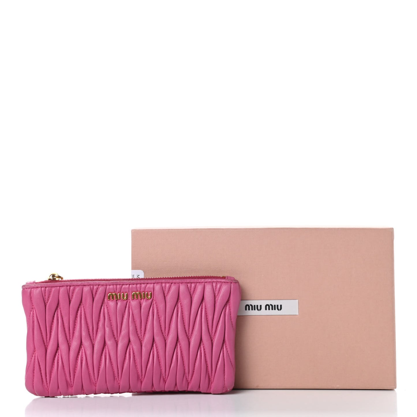 Nappa Matelasse Pouch Fuxia