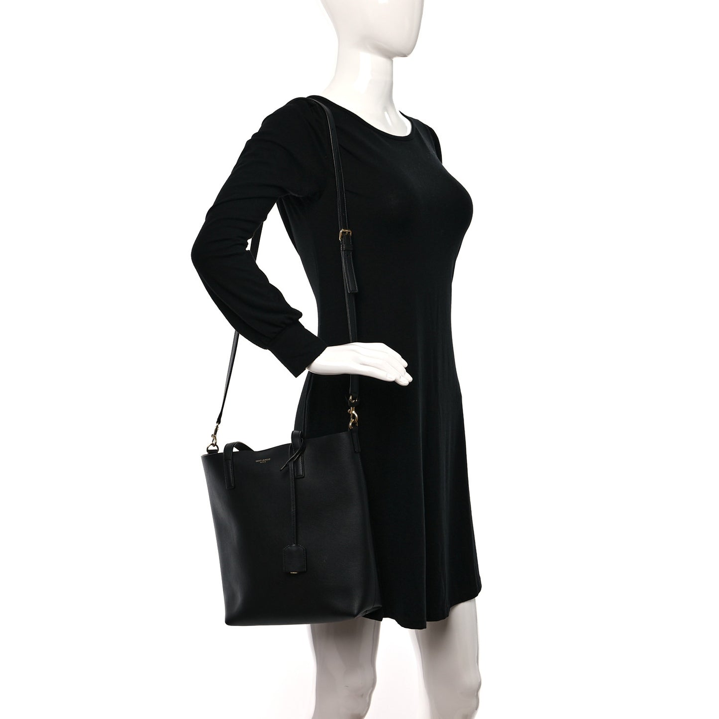 Calfskin Toy Shopping Tote Black