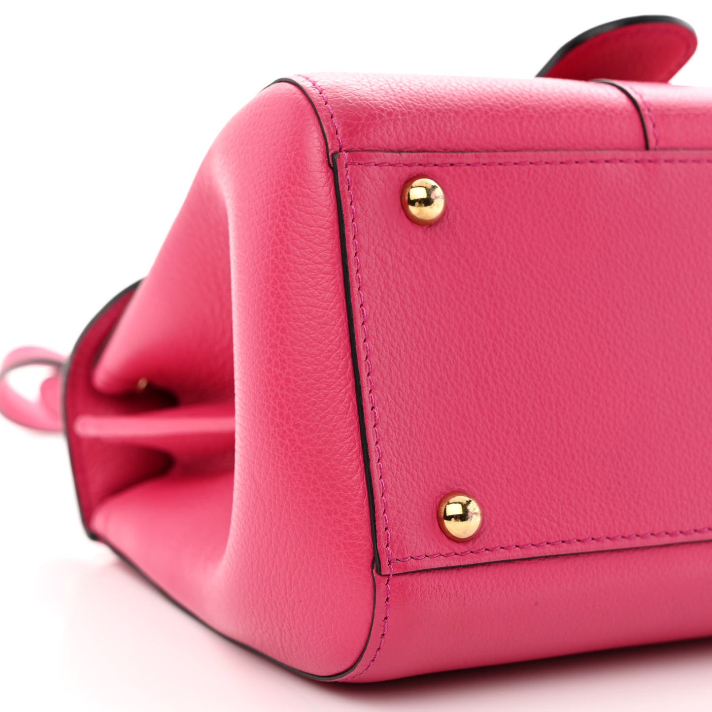 Grained Calfskin Mini Brillant Satchel Rose Indien