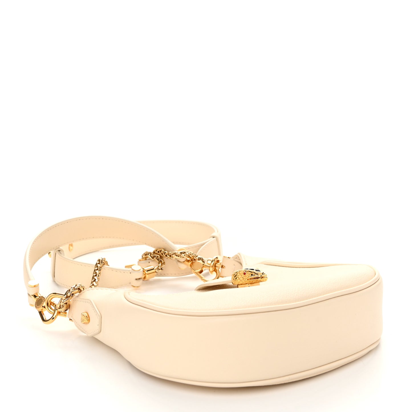 Calfskin Serpenti Forever Mini Hobo Ivory Opal
