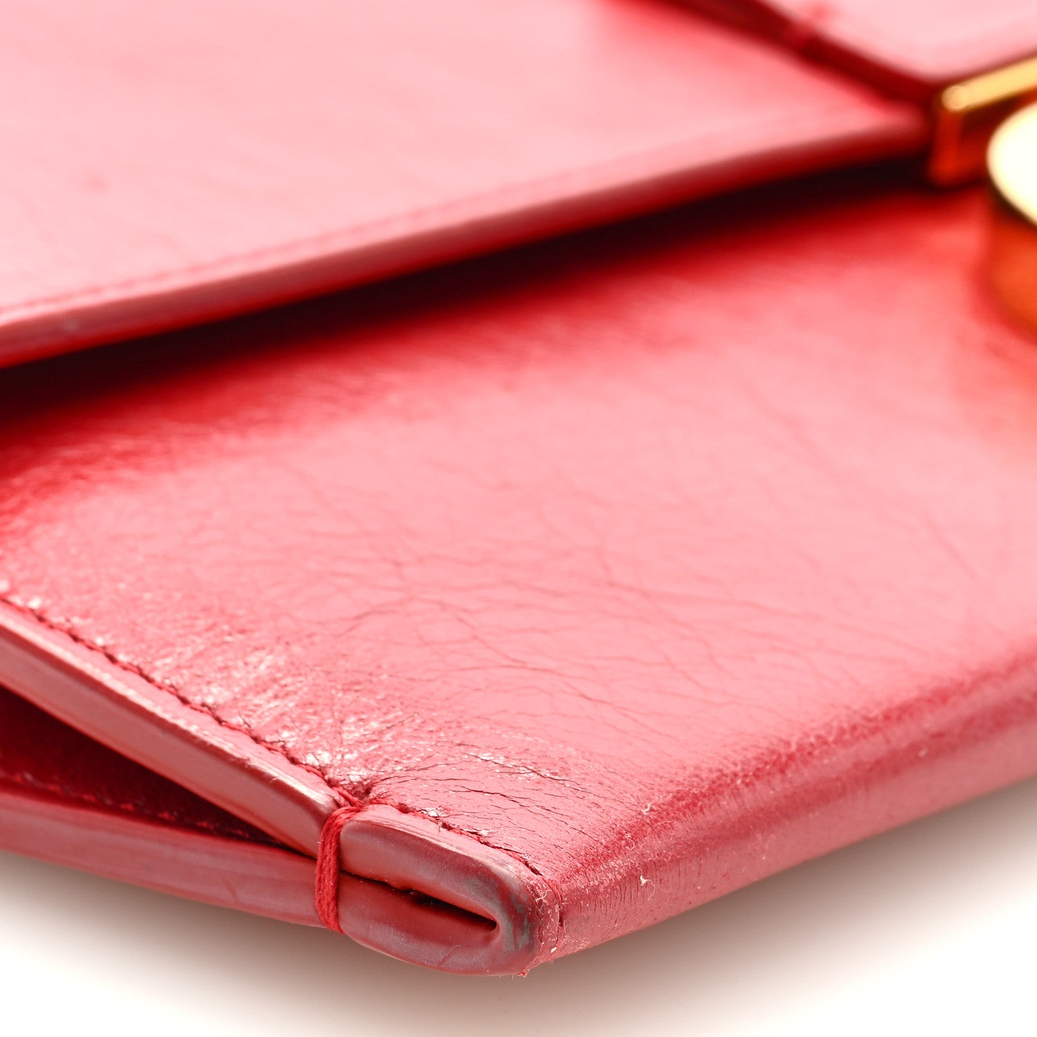 Christian Dior Crinkled Lambskin 30 Montaigne Clutch Red 6 of 7