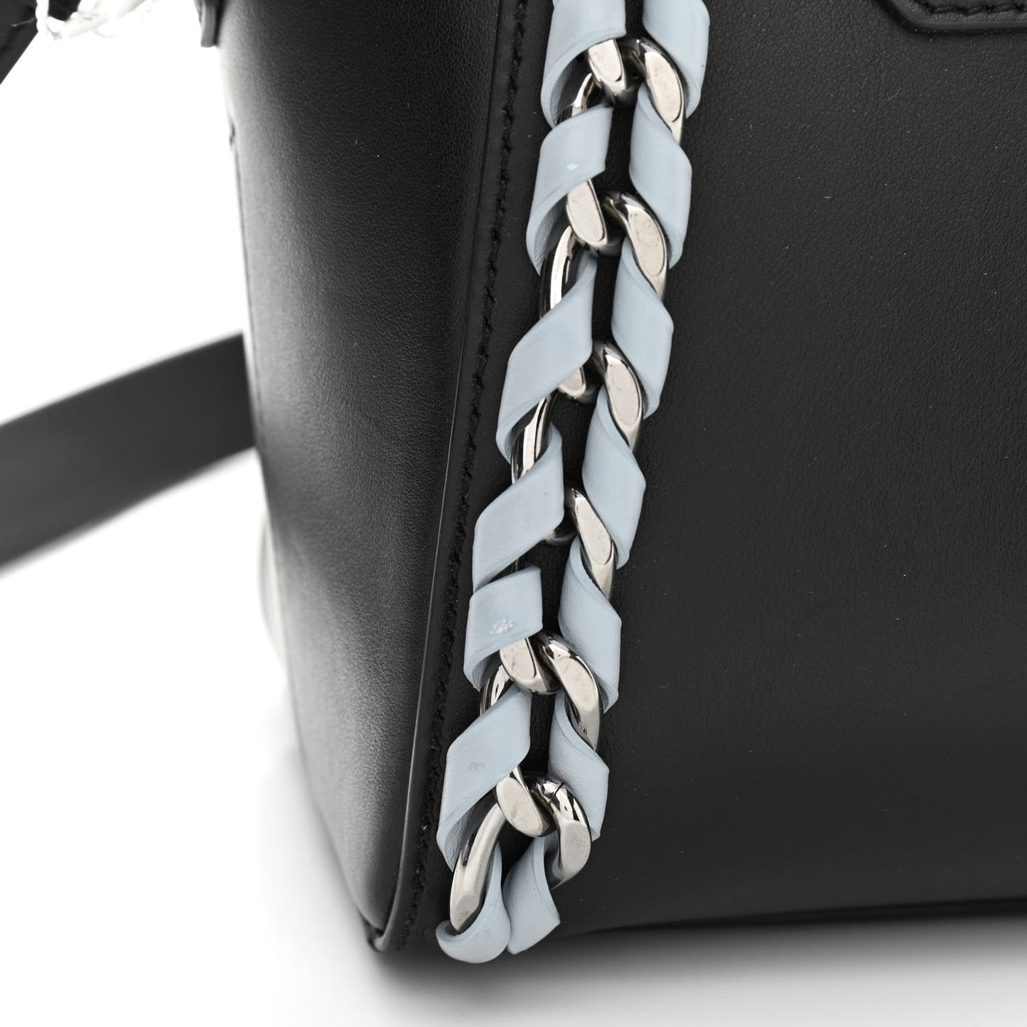 Smooth Calfskin Mini Chain Weave Antigona Black