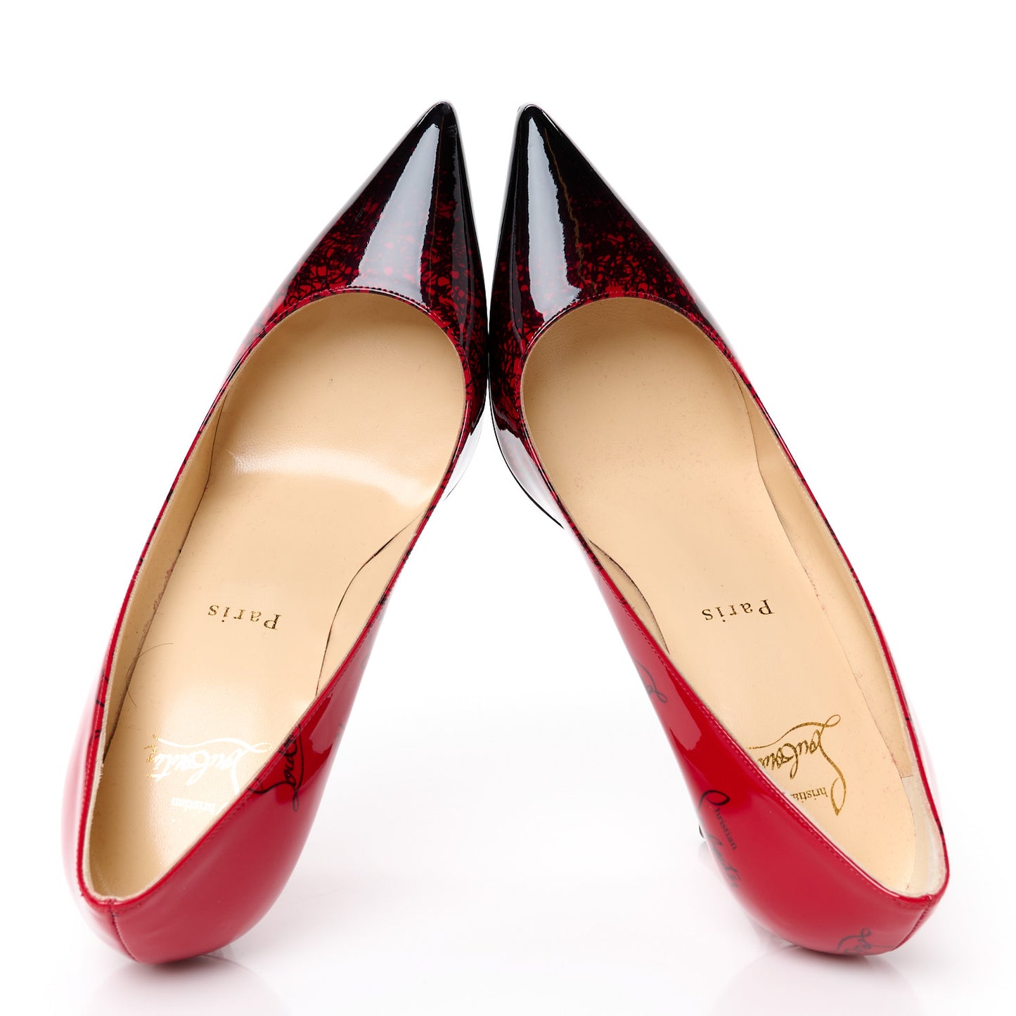 Patent Logo Degrade Decollete 554 85 Pumps 37 Black Loubi