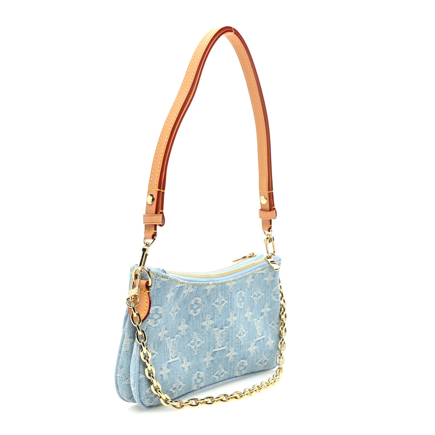 Monogram Denim Liv Pochette Sky Blue