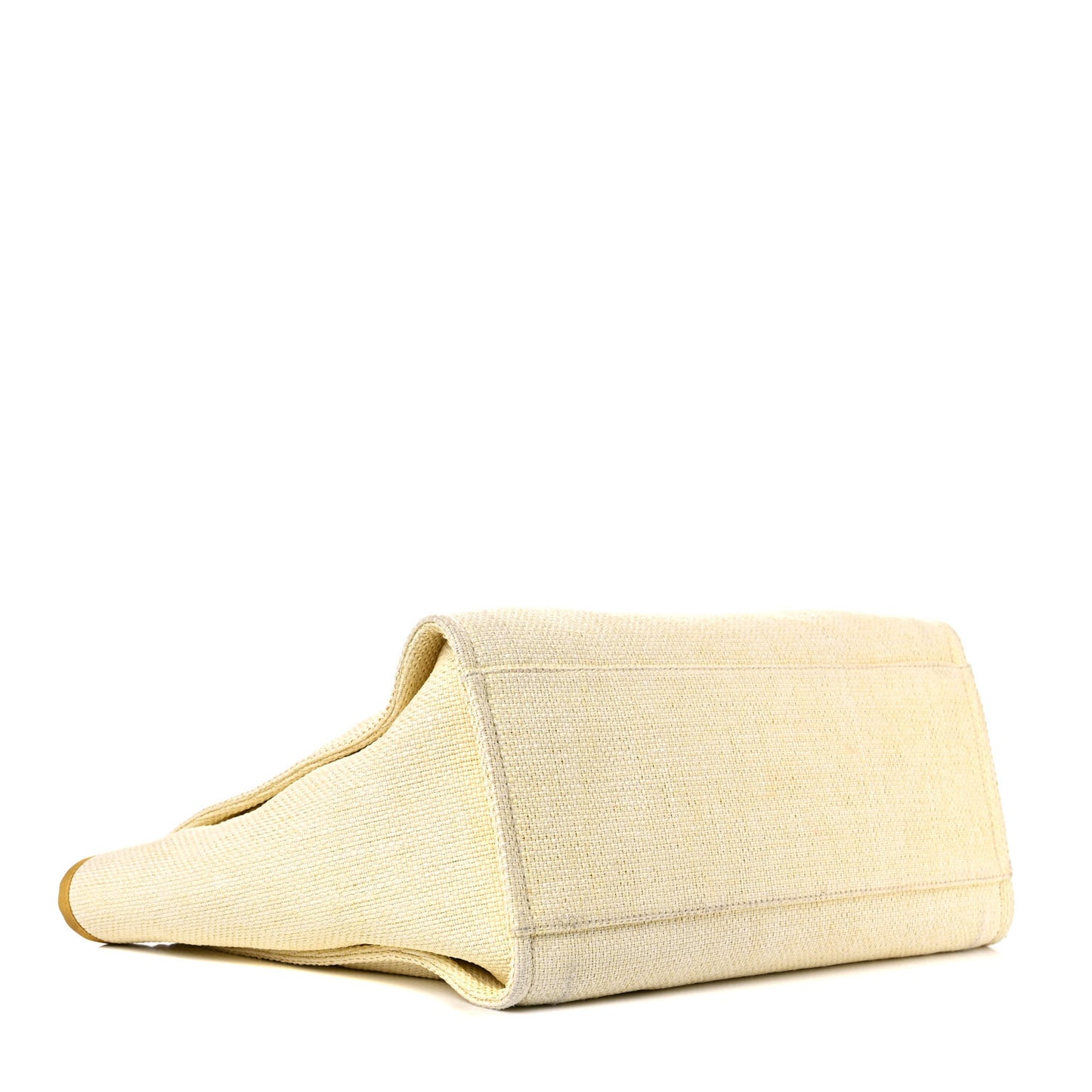 Woven Straw Raffia Medium Deauville Tote Yellow