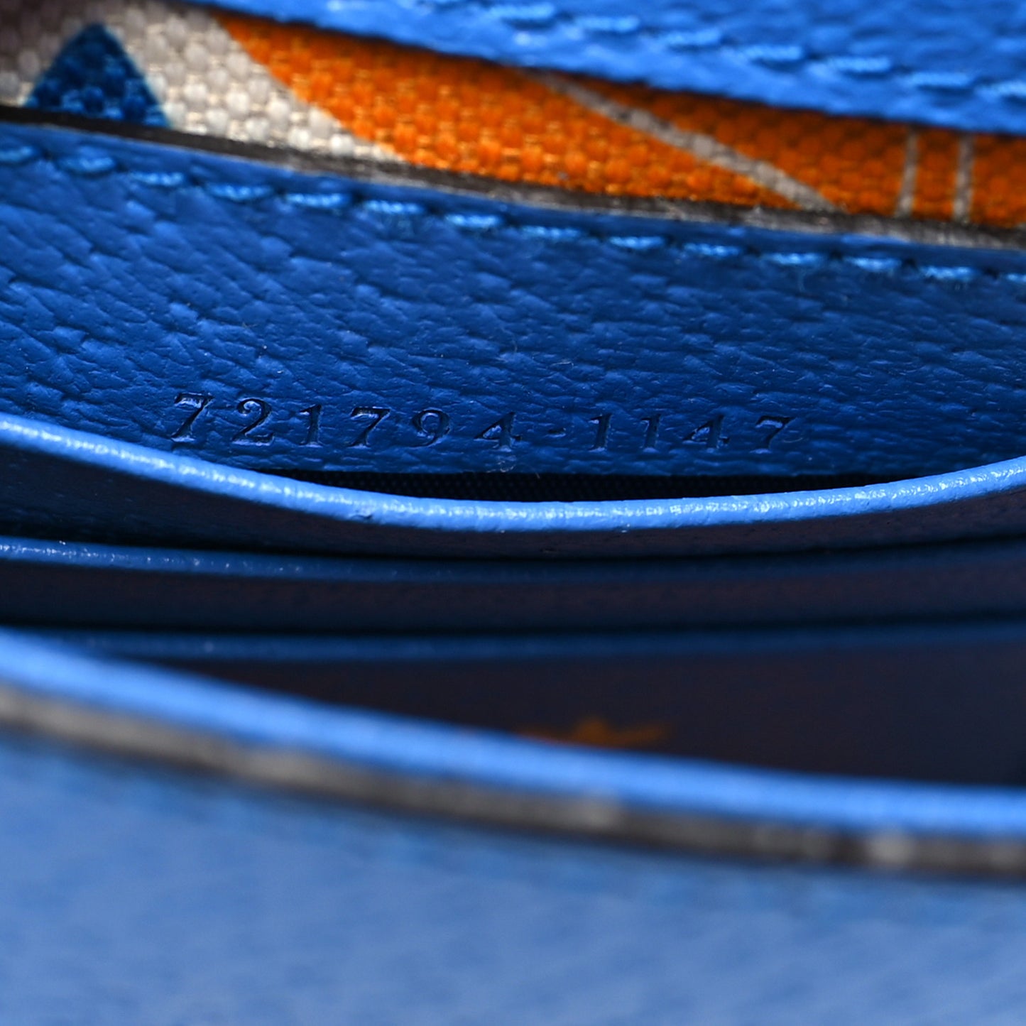 X ADIDAS Textured Dollar Calfskin Trefoil Embossed Phone Crossbody Bag Oriental Blue Mystic White