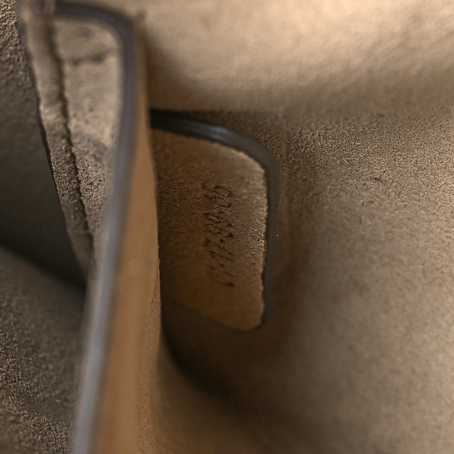 Suede Calfskin Small Faye Shoulder Bag Motty Grey
