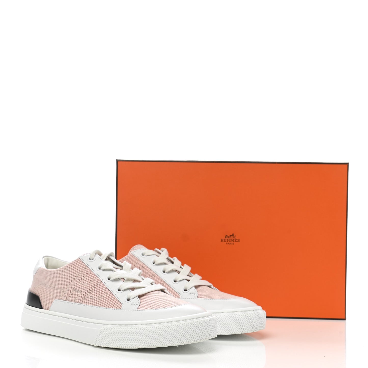 Canvas Calfskin Deep Sneakers 38.5 Framboise White
