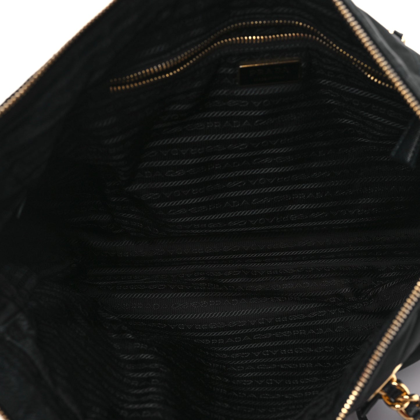 Re-Nylon Impuntu Quilted Re-Edition 1995 Chaine Medium Tote Bag Black