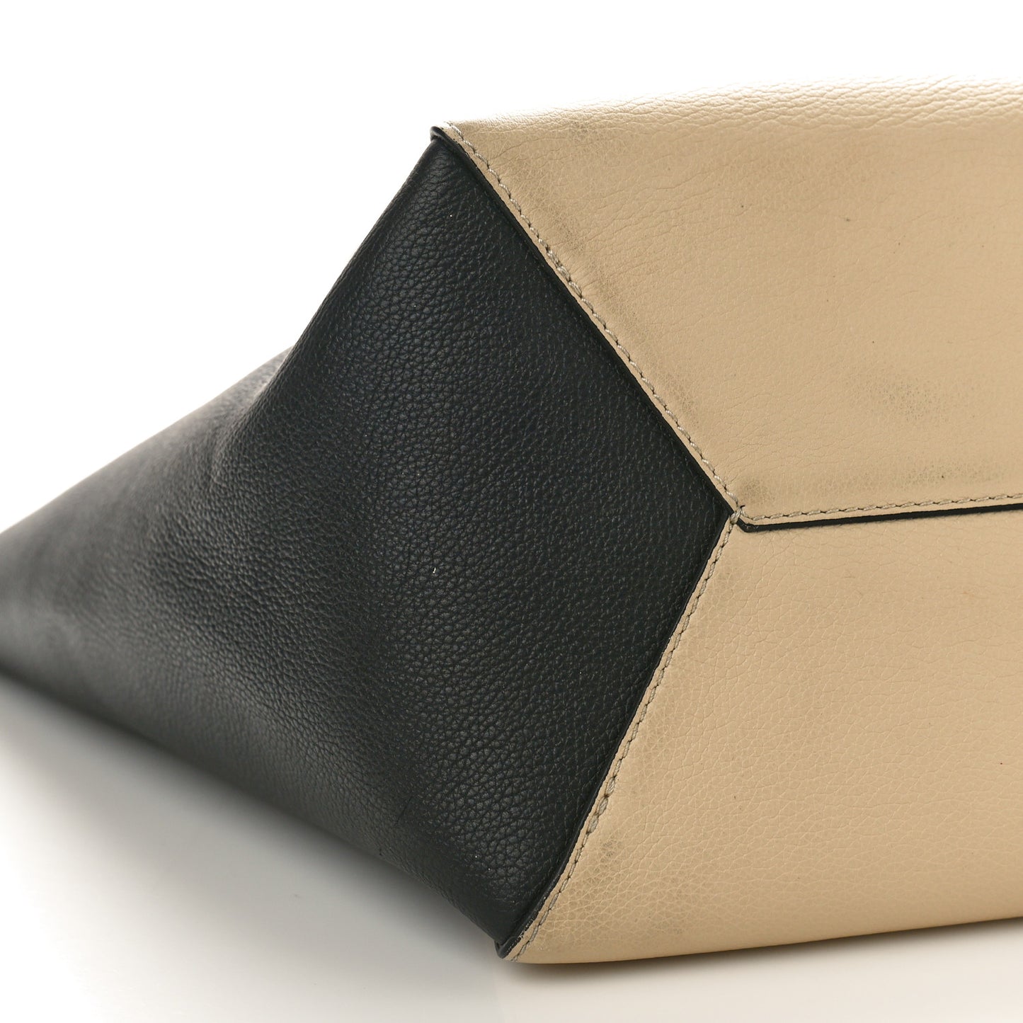 Calfskin Lockme Go Tote Black Vanilla