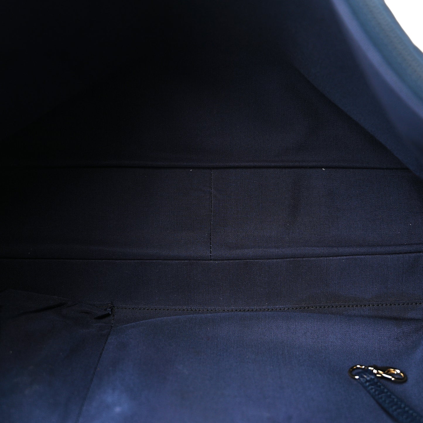 Calfskin Quilted XXL Travel Flap Bag Navy