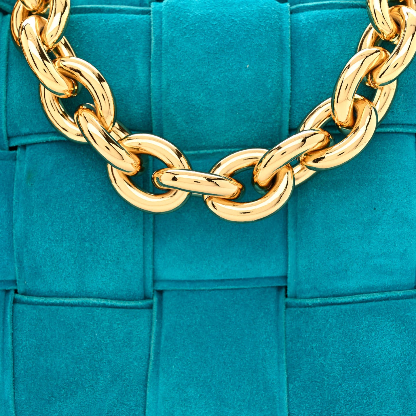 Suede Maxi Intrecciato Padded Chain Cassette Crossbody Bag Blaster