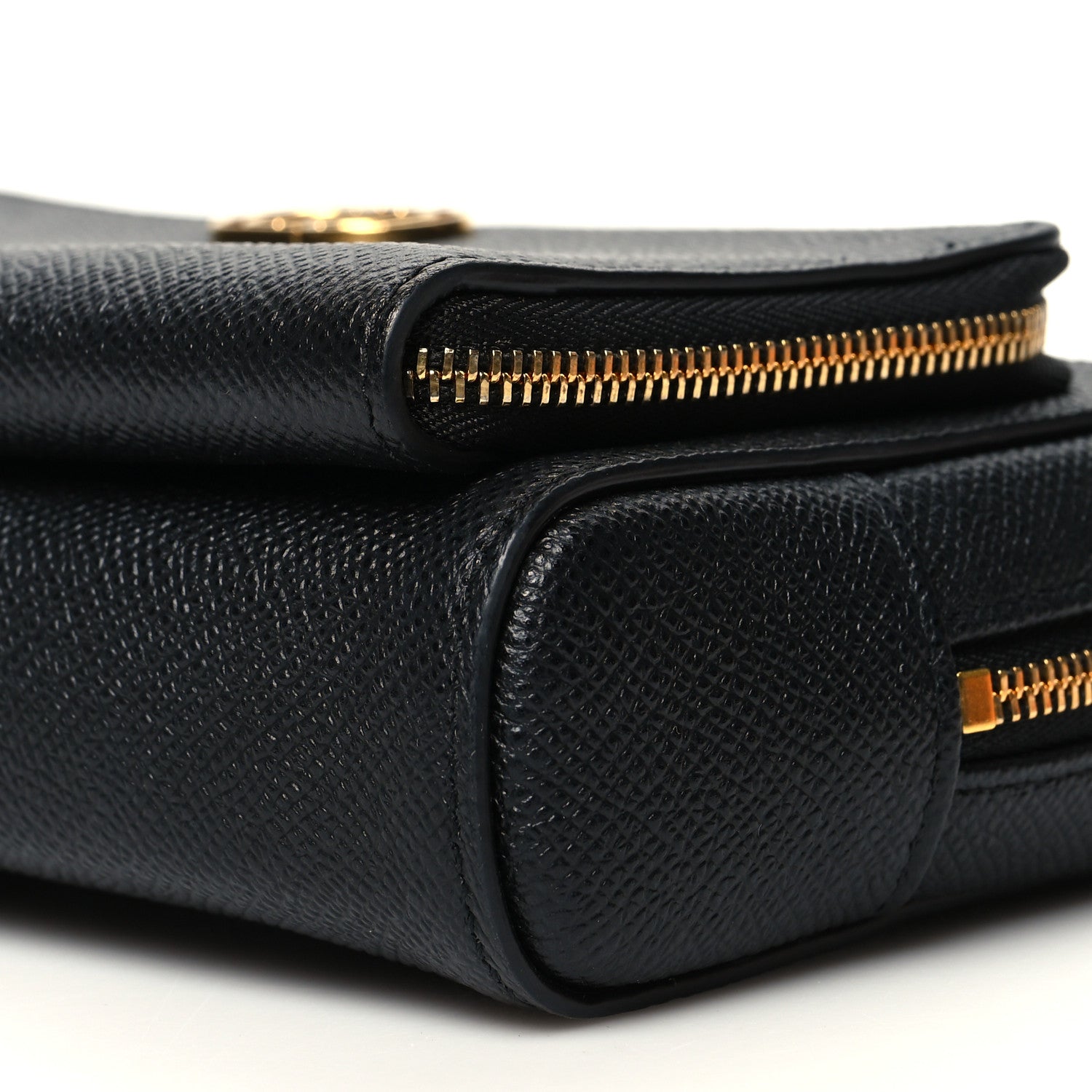 Christian Dior Grained Calfskin Caro Double Pouch Black 9 of 9