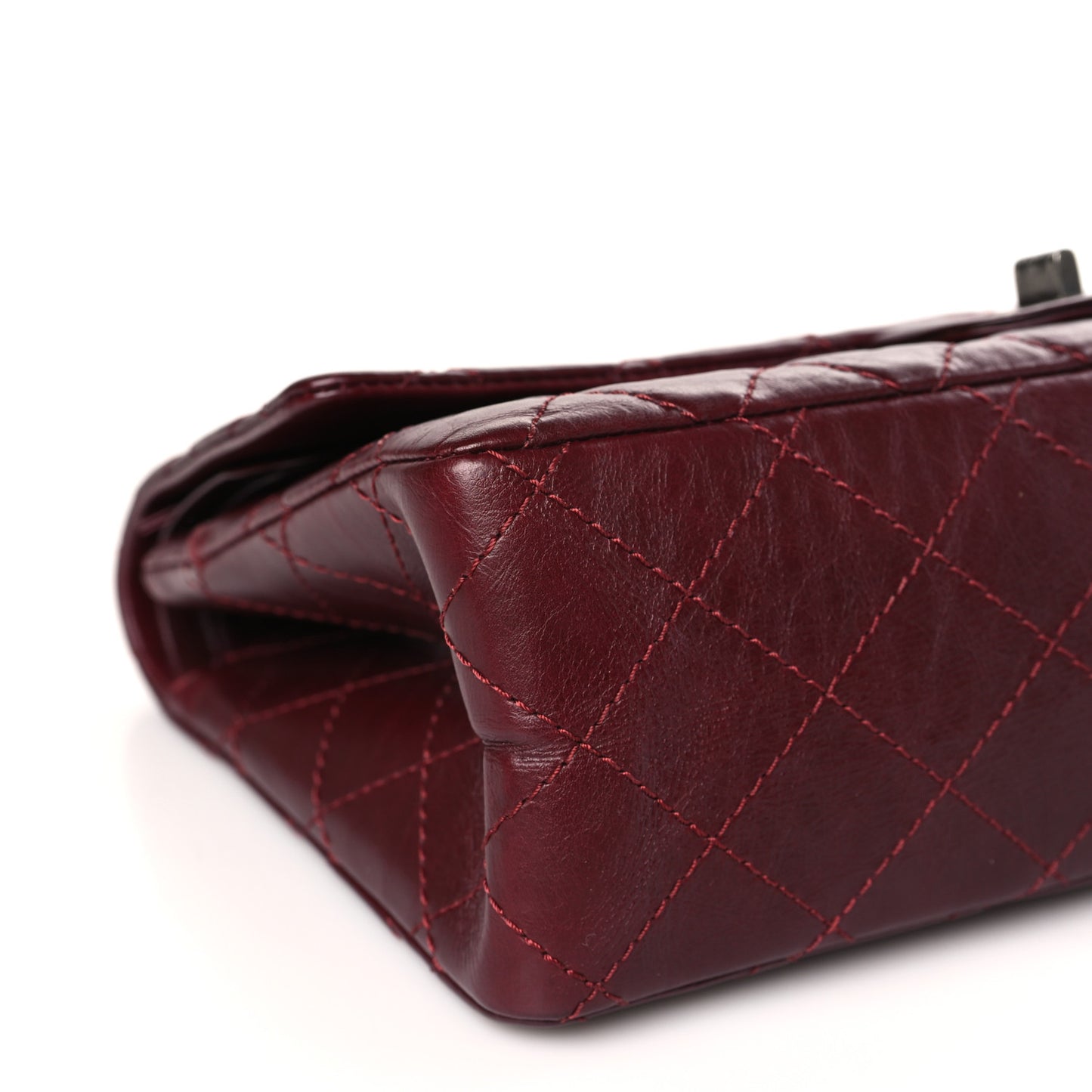 Aged Calfskin Quilted 2.55 Reissue 226 Flap Dark Burgundy