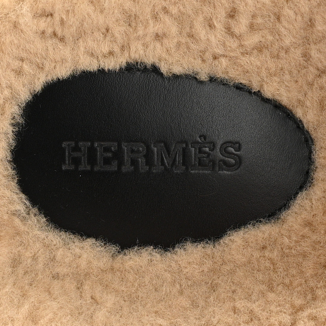 Hermes Calfskin Woolskin Mens Chypre Sandals 45 Black Ecru 7 of 11