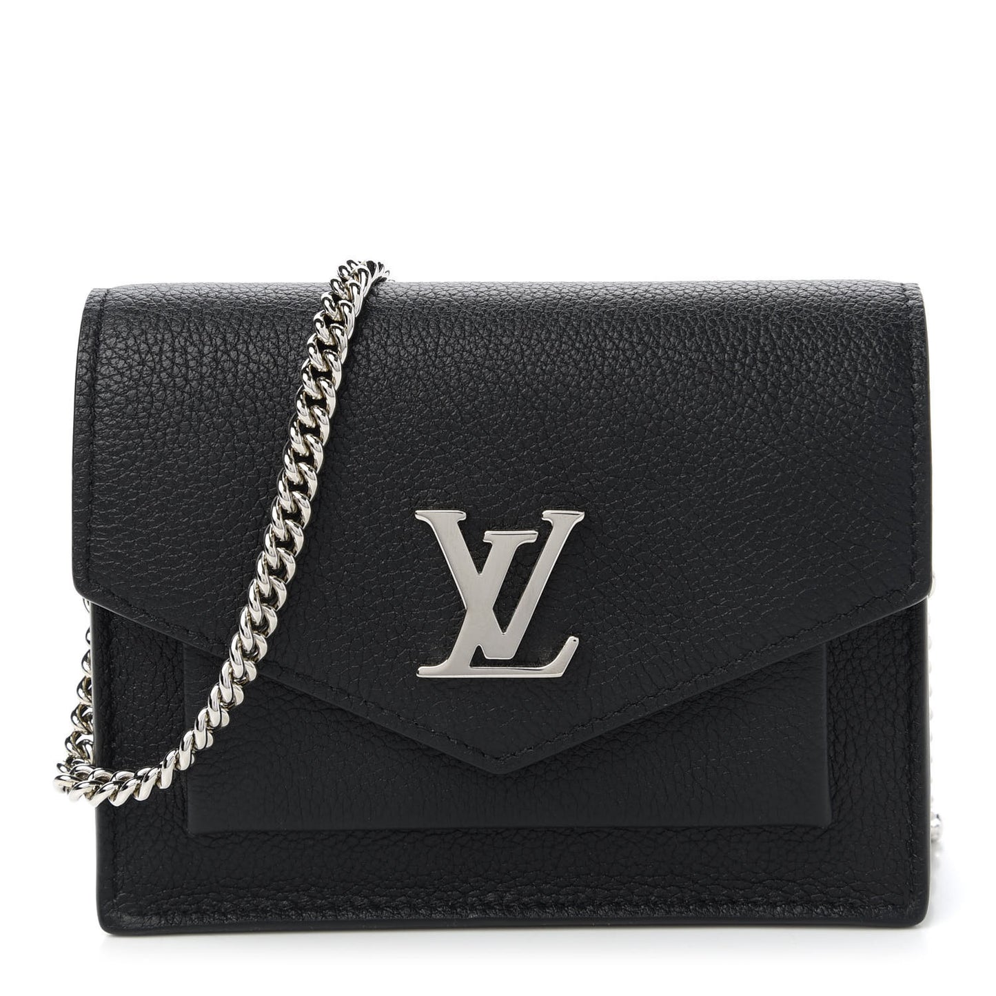 Soft Calfskin Mini My Lockme Chain Pochette Black